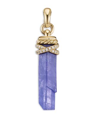 David Yurman - Amulets 18K Yellow Gold Wrapped Amulet with Pav&eacute; Diamonds