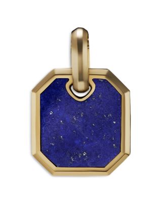 Men's Roman Amulet in 18K Yellow Gold with Lapis, 15mm