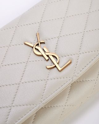 長財布 Saint Laurent 'Gaby' smartphone holder (7540511EL07 2646) Saint Laurent Gaby Chain Phone Holder Bag in Nero | FWRD