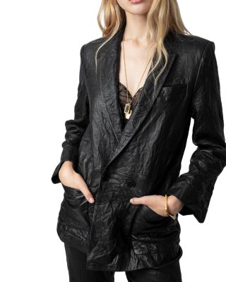 Wrinkled-Leather Jacket