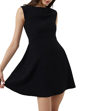 Shop French Connection Whisper Classic Mini Dress In Blackout