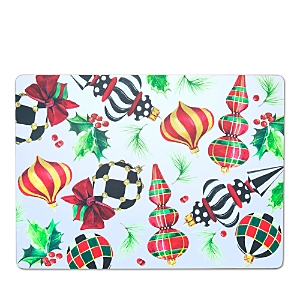 Mackenzie-childs Deck The Halls Cocktail Paper Placemats, Pack Of 20 In Multi