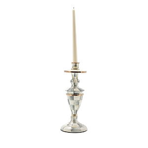 Mackenzie-childs Sterling Check Enamel Candlestick Holder, Medium