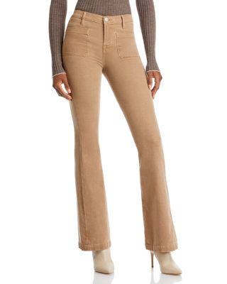 FRAME - Le Bardot High Rise Flare Jeans in Light Camel
