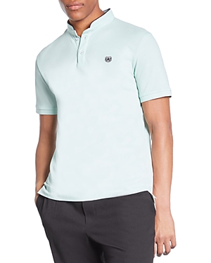 The Kooples Slim Fit Short Sleeve Polo Shirt In Blue