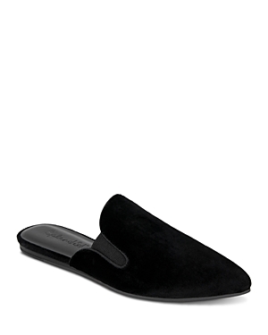 Splendid Liza Pointed Toe Mule In Black Velvet