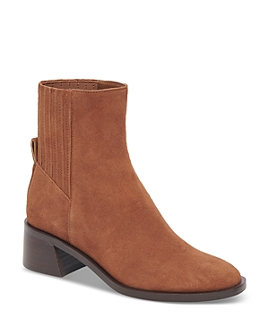 Dolce Vita Linny H2o Womens Suede Pull On Chelsea Boots In Brown Suede