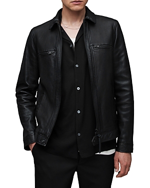 Shop Allsaints Luck Leather Jacket In Black