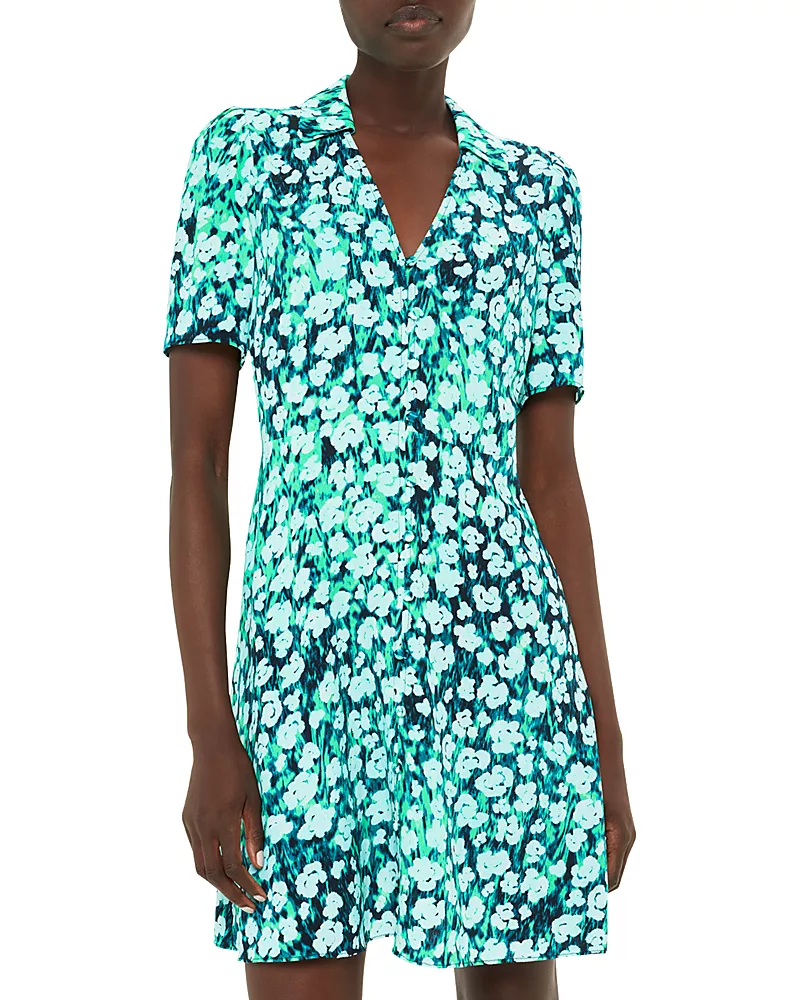 Whistles Rowan Floral Petal Mini Dress
