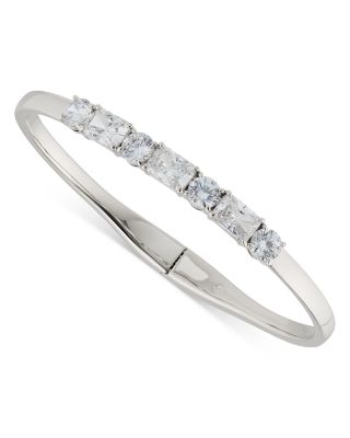 Nadri A La Carte Mixed Stone Bangle Bracelet in Rhodium Plated or 18K Gold Plated