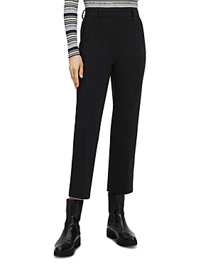 Theory Straight Pant In Good Wool In Black