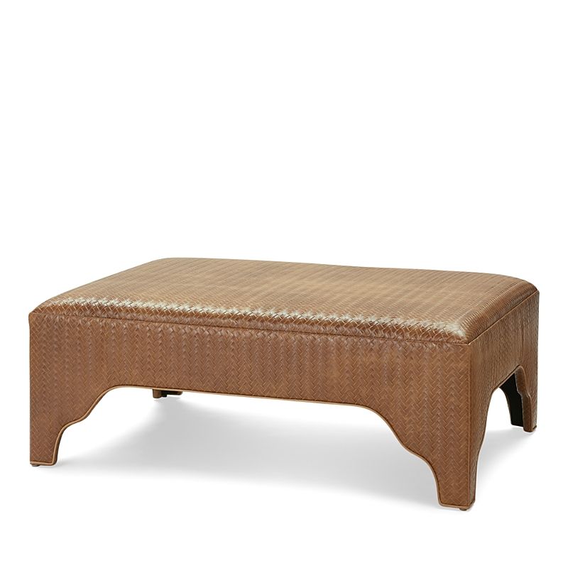 Massoud Hurst Rectangular Ottoman In Bolero Chestnut