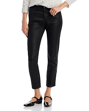 Shop Ag Caden Straight Jeans In Leatherette Super Black In Leatherette Lt- Super Black Lttsba