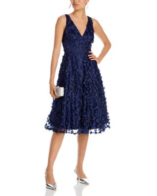 V Neck Fit and Flare Dress