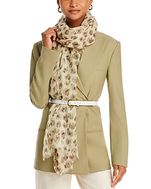 Fraas Abstract Animal Print Scarf In Taupe