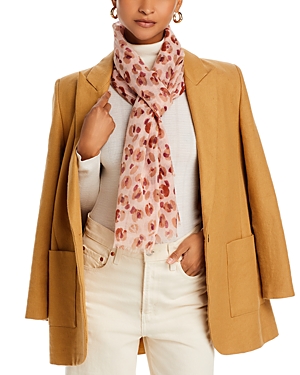 Fraas Abstract Animal Print Scarf In Sepia Rose