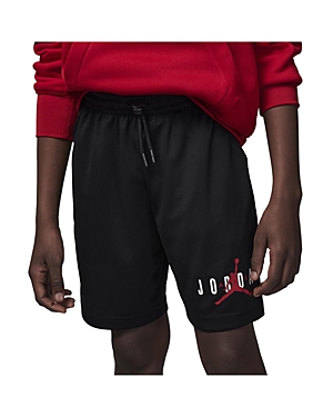 Shop Jordan Boys' Logo Mesh Shorts - Big Kid In Black