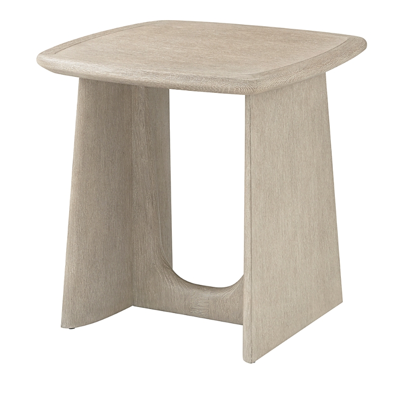 Theodore Alexander Repose Square Side Table In Gray Oak