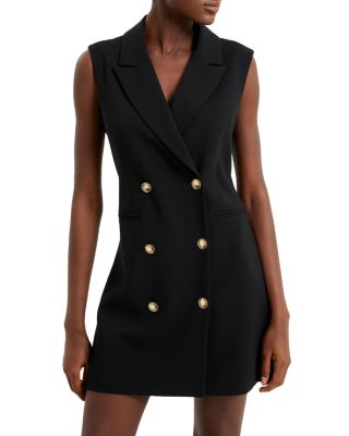 FRENCH CONNECTION - Whisper Sleeveless Tux Mini Dress