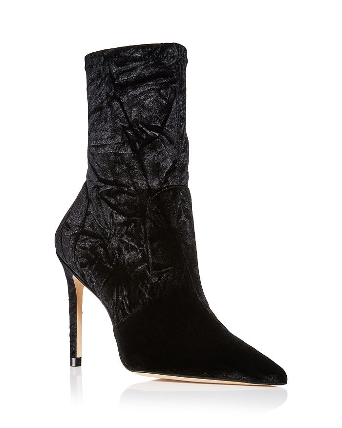 Stuart Weitzman Women s Stuart 100 Stretch Velvet Booties