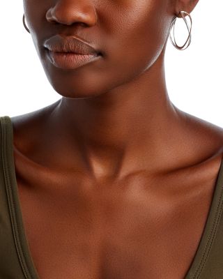 Sterling Silver Infinity Medium Hoop Earrings