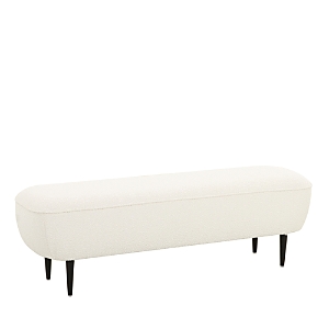 Tov Furniture Denise Cream Boucle Bench In Cream