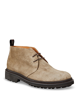 Shop Bruno Magli Men's Taddeo Lace Up Desert Boots In Taupe Suede