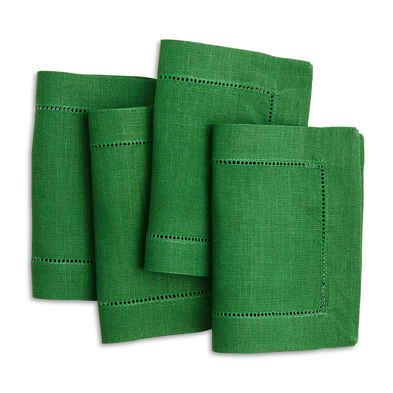 Sferra Linen Festival Napkins 4-piece Set In Emerald