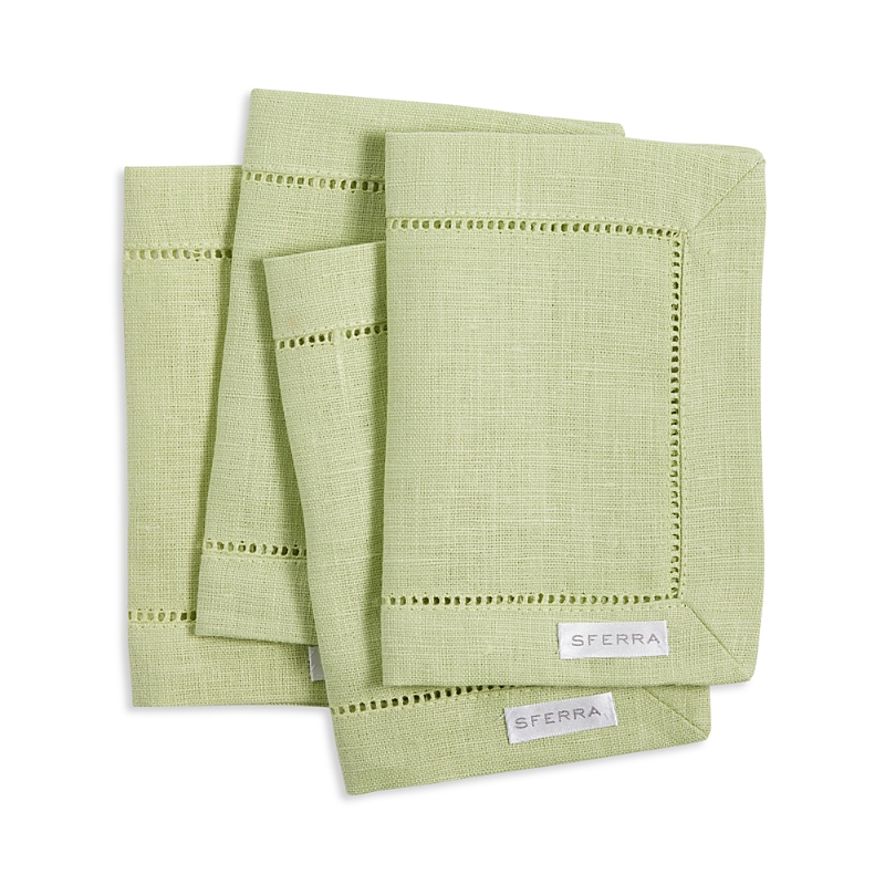 Sferra Linen Festival Napkins 4-piece Set In Kiwi