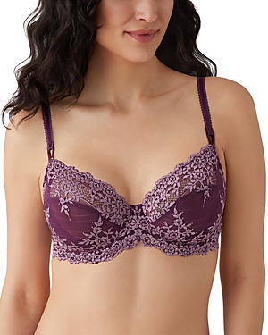 Shop Wacoal Embrace Lace Underwire Bra In Ital Pl/va