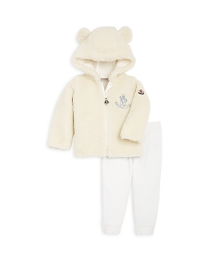 Moncler Unisex Hoodie & Jogger Pants Set - Baby, Little Kid In Natural