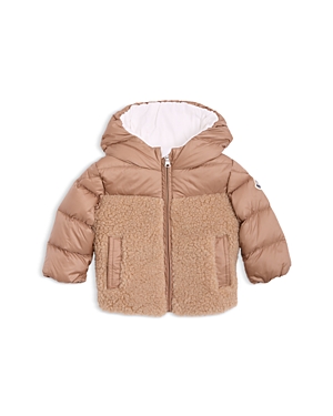 Shop Moncler Unisex Amin Hooded Down Jacket - Baby, Little Kid In Tan