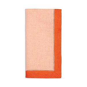 Sferra Roma 4-piece Colorblock Dinner Napkin Set In Tangerine