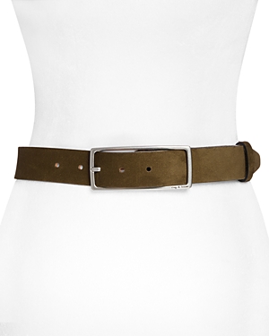 Rag & Bone Rebound Suede Belt In Olive Night