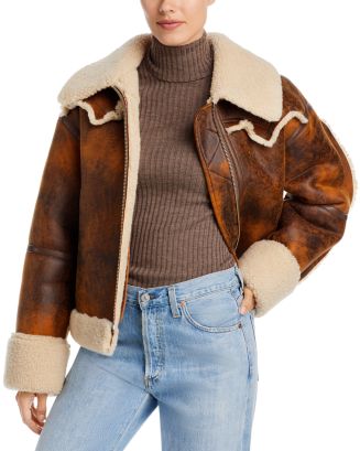 【STAND STUDIO】LESSIE ジャケット STAND STUDIO Lessie Faux Shearling Jacket | Bloomingdale's