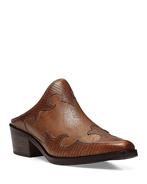 Shop Donald Pliner Women's Western Pointed Toe Mules In Saddle