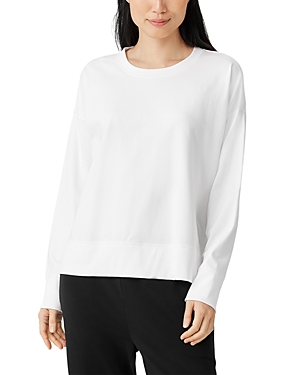 Shop Eileen Fisher Long Sleeve Top In White