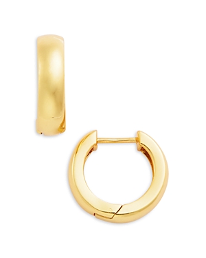 Aqua 18K Yellow Gold Plated Sterling Silver Wide Huggie Hoop Earrings - 100% Exclusive