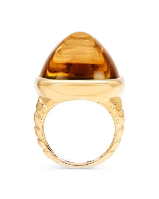 18K Yellow Gold Tigella Citrine Statement Ring