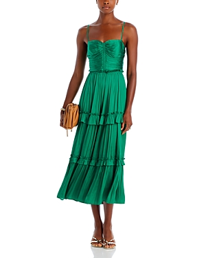Aqua Ruched Top Midi Dress - 100% Exclusive In Green