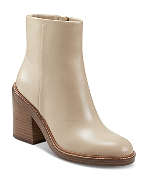 MARC FISHER LTD WOMEN'S HALEENA ALMOND TOE BLOCK HEEL BOOTIES
