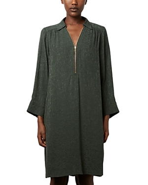 Gerard Darel Joanie Zip Front Dress In Dark Green | ModeSens Gerard Darel Joanie Zip Front Dress In Dark Green | ModeSens