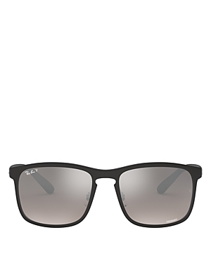 Ray Ban Ray-ban Square Sunglasses, 58mm In Black/gray Mirrored Solid