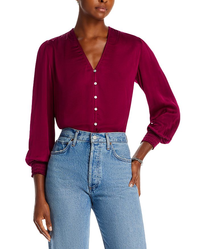 Bella Dahl Smocked Cuff Buttoned Blouse | Bloomingdale's