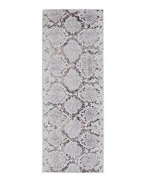 Feizy Laina Lai39gif Runner Area Rug, 3' X 10' In Blue/gray