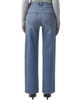 Harper Mid Rise Wide Leg Jeans in Flash