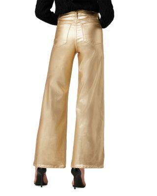 The Mia High Rise Wide Leg Jeans in Gold Foil