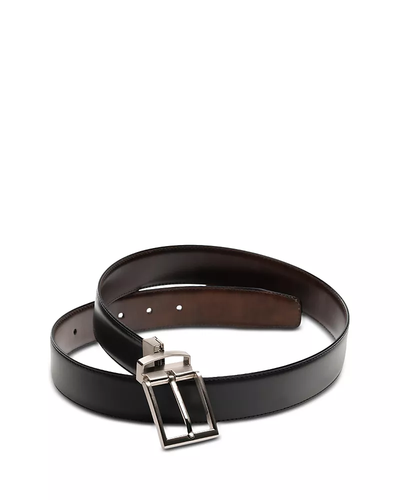 Magnanni Lados Black & Brown Leather Belt