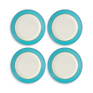 Spode Calypso 11.5 Dinner Plates, Set Of 4 In Turquoise