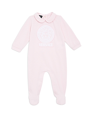 Versace Unisex Medusa Logo Jersey Footie - Baby In Baby Pink
